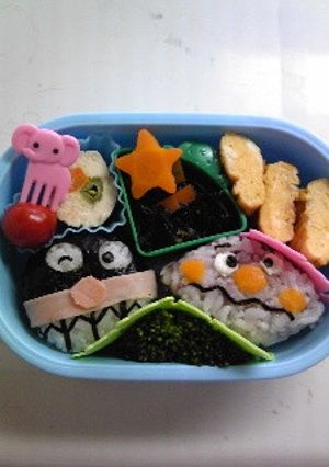 キャラ弁☆おにぎり１４・ばいきんまん-レシピのメイン写真