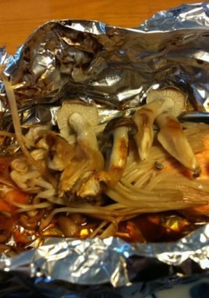 鮭のホイル焼き　ーガーリックバター-レシピのメイン写真
