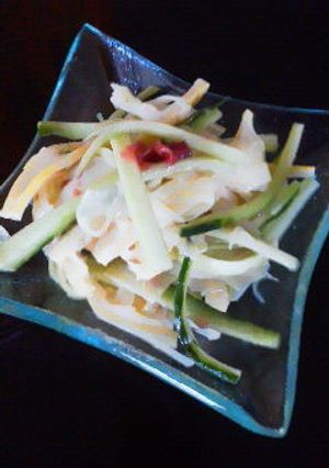 タケノコとキュウリの梅肉和え-レシピのメイン写真