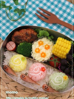 キャラ弁☆カラフルかたつむり♪-レシピのメイン写真