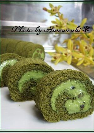 濃い抹茶のお味☆抹茶ロールケーキ♪-レシピのメイン写真