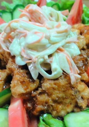 柔らかっ♪チキン南蛮♪野菜マヨ添え-レシピのメイン写真