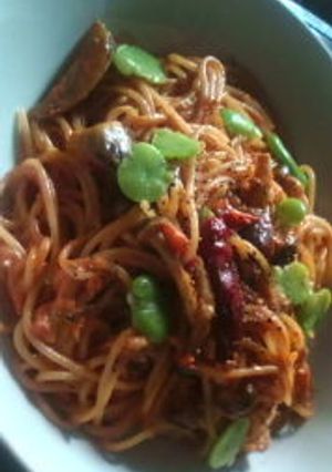 空豆のナストマパスタ-レシピのメイン写真