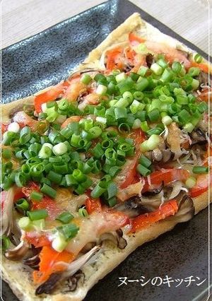 ♡油揚げのいろいろ野菜のせ ピザ風♡-レシピのメイン写真