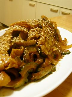 ゴーヤと豚肉の味噌炒め-レシピのメイン写真