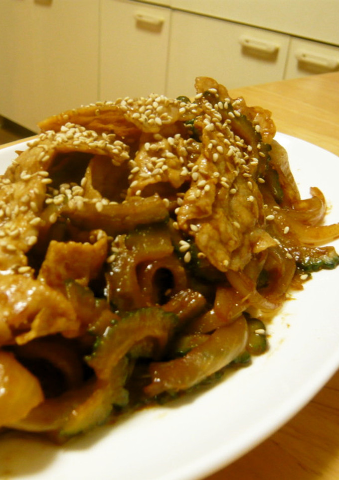 ゴーヤと豚肉の味噌炒め-レシピのメイン写真