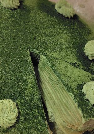 抹茶✕緑茶Rikyu1000ミルクレープ-レシピのメイン写真