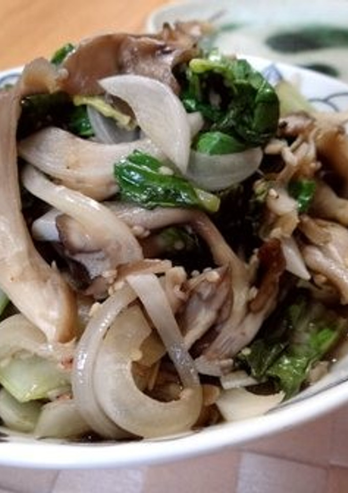 ルクエで青梗菜とまいたけのあっさり炒め-レシピのメイン写真