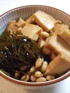 厚揚げ・切り昆布・大豆の煮物♪-レシピのメイン写真