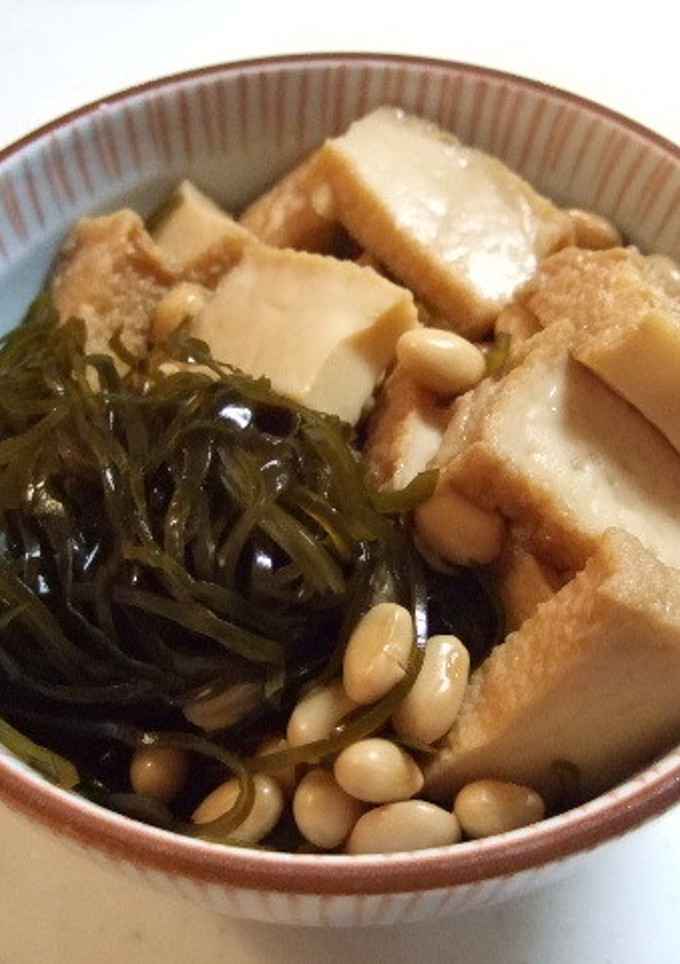 厚揚げ・切り昆布・大豆の煮物♪-レシピのメイン写真
