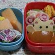 魚肉ソーセージで、可愛いスタンプ風