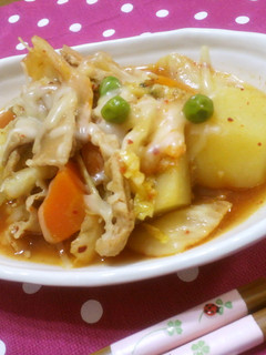 箸がススム ♬ キムチチーズ肉じゃが -レシピのメイン写真