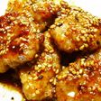 豚こま切れ肉の甘辛ごま醤油だれ焼き