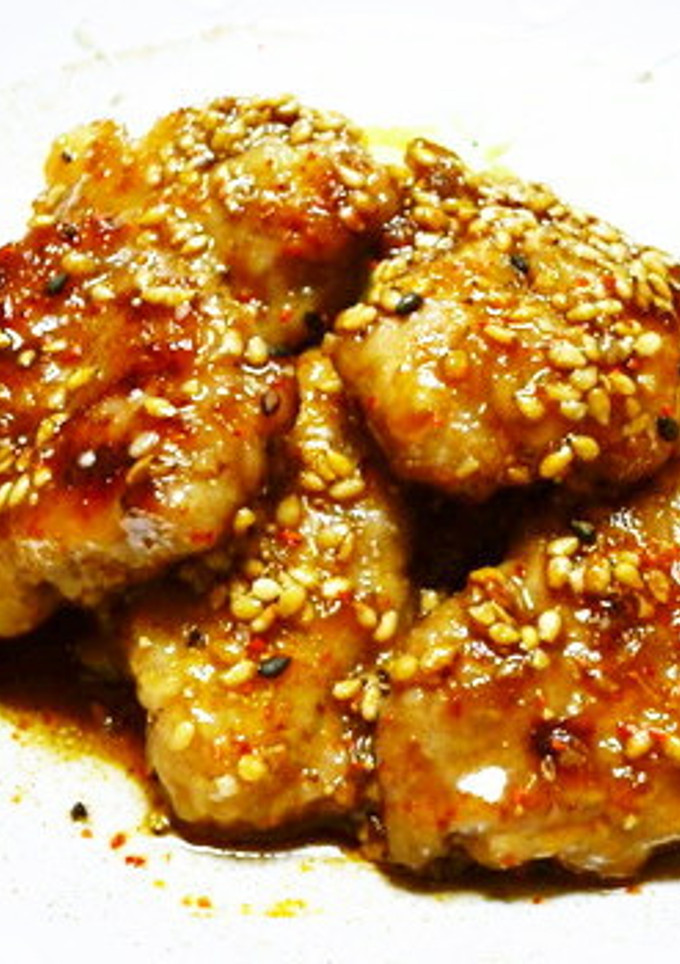 豚こま切れ肉の甘辛ごま醤油だれ焼き-レシピのメイン写真