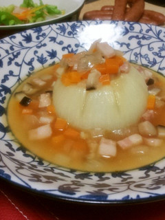 丸ごと新玉ねぎのとろとろ煮-レシピのメイン写真