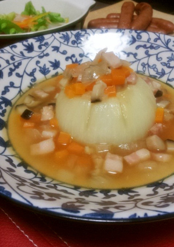 丸ごと新玉ねぎのとろとろ煮-レシピのメイン写真