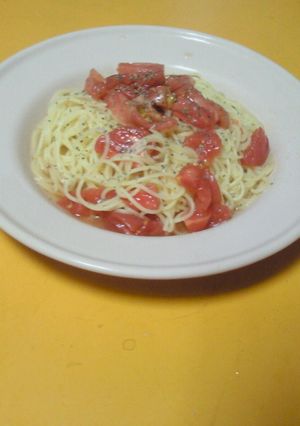 簡単！トマトの冷製パスタ-レシピのメイン写真