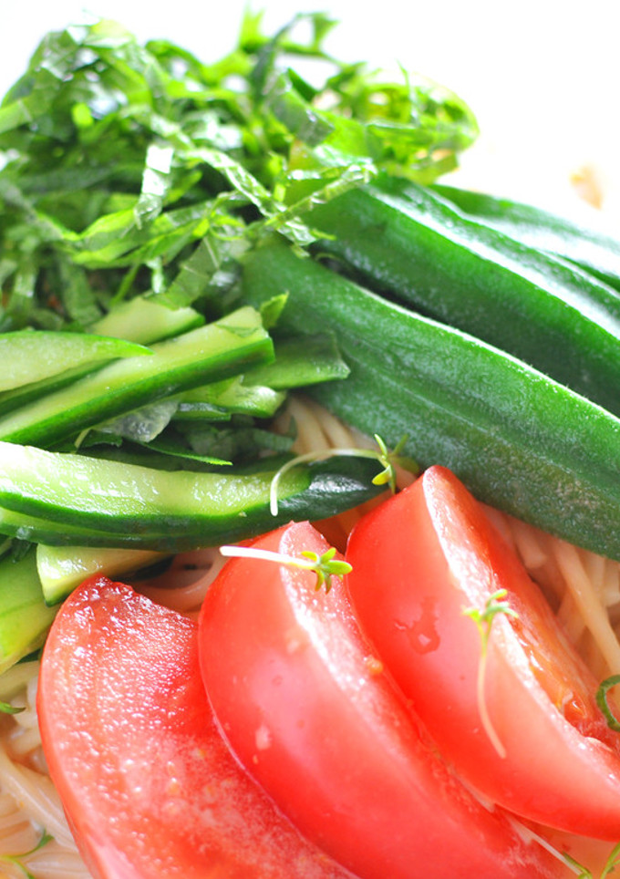 【サラダ感覚】夏野菜の冷麺 ―胡麻風味―-レシピのメイン写真