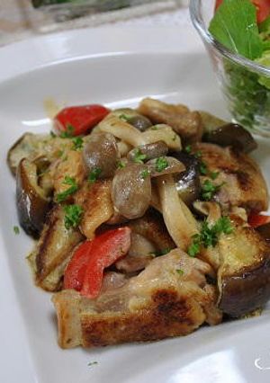 鶏肉と茄子のヨーグルト和え-レシピのメイン写真
