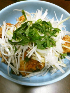 鶏肉唐揚げ香味野菜のせ-レシピのメイン写真