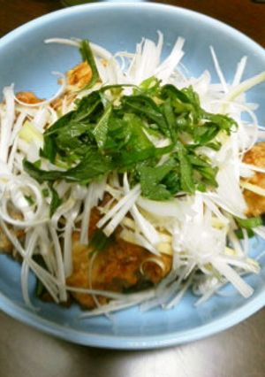 鶏肉唐揚げ香味野菜のせ-レシピのメイン写真