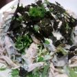 海苔うま!蒸し鶏と水菜のシーザーサラダ♫