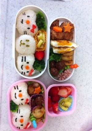 キャラ弁★キティーちゃん弁当-レシピのメイン写真