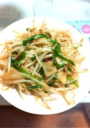 我が家の給料日前のもやし炒め(笑)-レシピのメイン写真