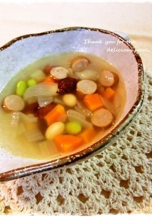 ＊ころころお豆と野菜のヘルシースープ＊-レシピのメイン写真