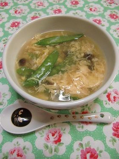 絹さや入り❤かき玉スープ-レシピのメイン写真