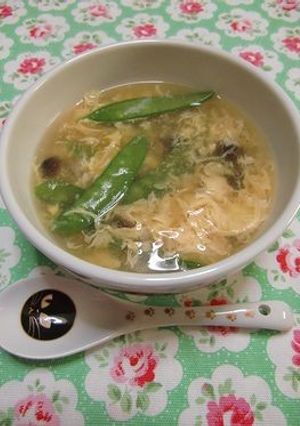 絹さや入り❤かき玉スープ-レシピのメイン写真