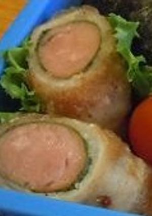 豚薄切り肉のウィンナー巻き大葉風味-レシピのメイン写真