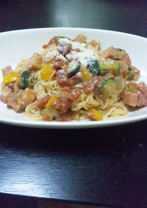 夏野菜？の冷たいパスタ-レシピのメイン写真
