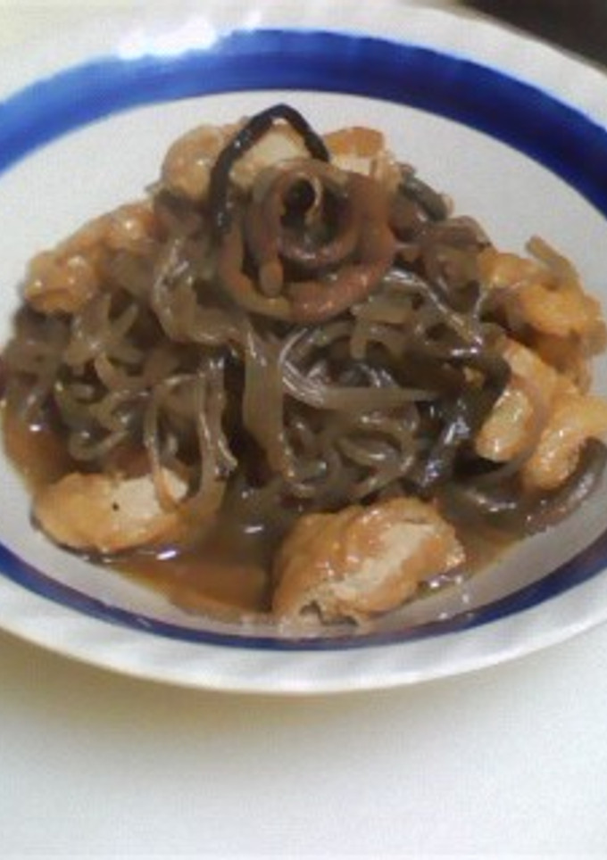 ぜんまいと油揚げの煮物-レシピのメイン写真