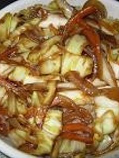ソースで野菜炒め丼-レシピのメイン写真