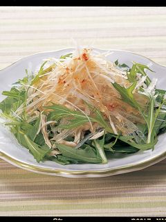 蒸し鶏と水菜と糸寒天のタイ風サラダ-レシピのメイン写真
