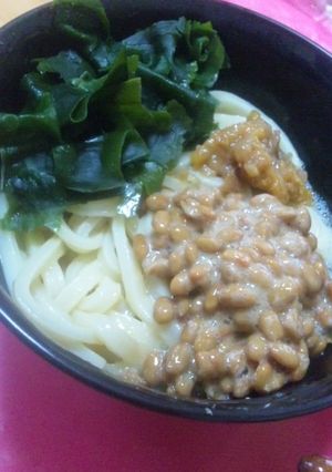 とろ〜り＊釜玉梅納豆うどん-レシピのメイン写真