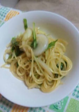 新たまねぎと水菜の冷製パスタ-レシピのメイン写真