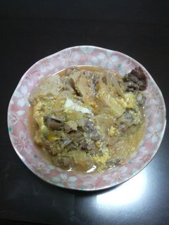 新玉ねぎDE牛すき風卵とじ-レシピのメイン写真