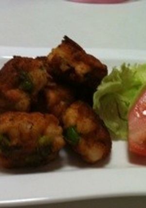 ♡ふわふわエビ団子の落とし揚げ♡-レシピのメイン写真