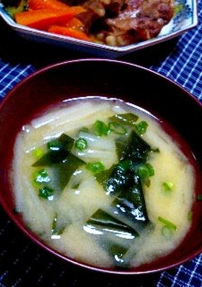 大根の皮のお味噌汁♡-レシピのメイン写真