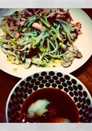 みぞれ大根とポン酢で食べる豚肉もやし-レシピのメイン写真