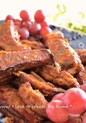 オレンジブランディーソース骨肉の照り焼き-レシピのメイン写真