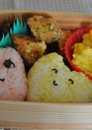 キャラ弁★ハートのウエディング弁当-レシピのメイン写真