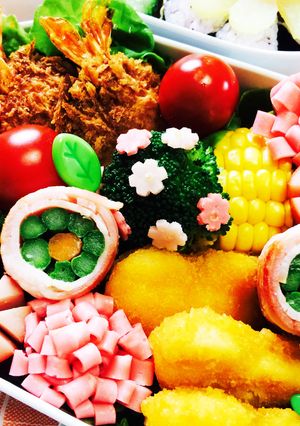 キャラ弁に♪お花なアスパラベーコン-レシピのメイン写真