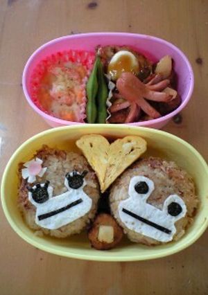 キャラ弁★baby coco★おさる弁当-レシピのメイン写真