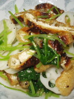焼き油揚げとレンコンの甘酢あえ-レシピのメイン写真