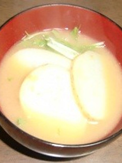 新じゃが+水菜のお味噌汁-レシピのメイン写真