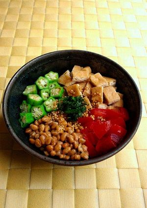 ✿ネバ旨〜納豆とオクラの冷しきつね風✿-レシピのメイン写真