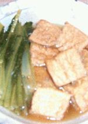 小松菜と揚げ豆腐のさっと煮-レシピのメイン写真